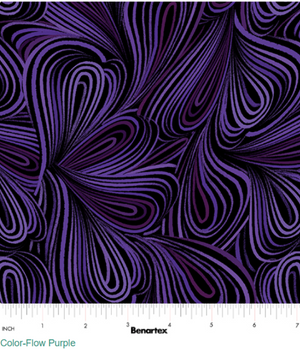 Purple Color-flow 108" fabric by Benartex, 14578W-66
