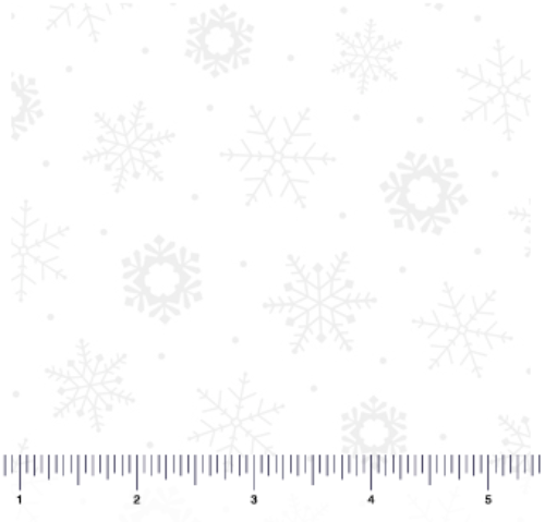 White tone on tone snowflakes 44" fabric by Quilting Treasures, 24600-Z