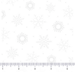White tone on tone snowflakes 44" fabric by Quilting Treasures, 24600-Z