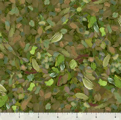 Green Fluttering Petals 108" fabric by Quilting Treasures, 31554-G