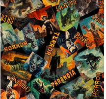 Classic Movie Monsters 44" fabric by Quilting Treasures, 31184-J, Gotta Have it