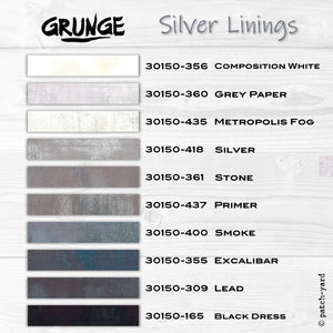 BasicGrey Grunge Basics Silver Linings Junior Jelly Roll 20 - 2.5" Strips by Moda Fabrics, 30150JJRSL