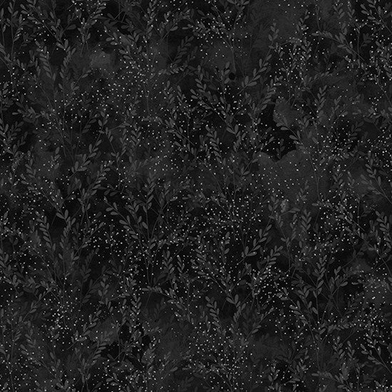 Garden Blends 44" fabric by Hoffman, T4960-55 charcoal silver