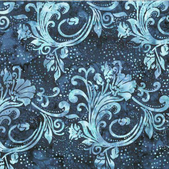 Jacobean Embroidery Moonstruck 44" batik by Hoffman, U2454-524