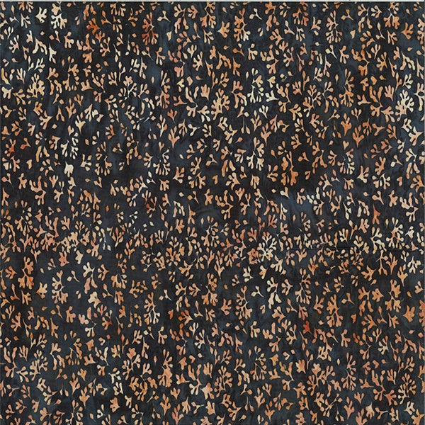 Ditzy Leaf 44" batik by Hoffman, V2512-128 Midnight