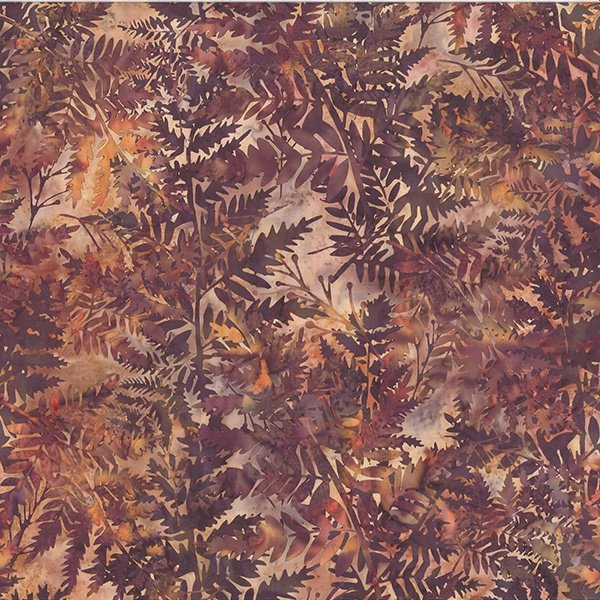 Hoffman Fern 44" batik, V2518-168 Nutmeg
