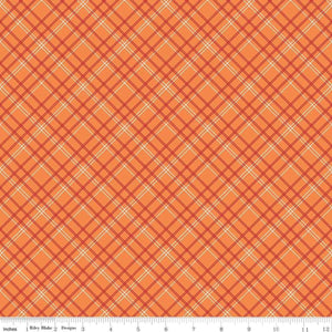 Orange Plaid 108" fabric by Riley Blake, WB6422-Orange