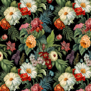 Exotic Flowerls 44" fabric by Hoffman, X5672-713, Island Bouquet