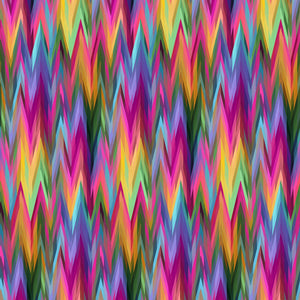 Multi Bright Divine Chevron 44" fabric by Clothworks, Y3882-56, Divine Nature