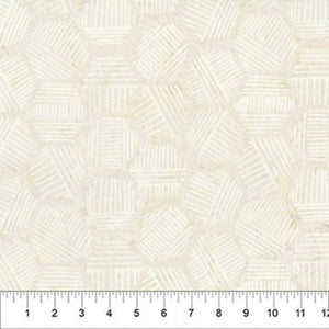 Light Khaki Hexies 44" batik by Northcott Banyan Batiks, 81700-15