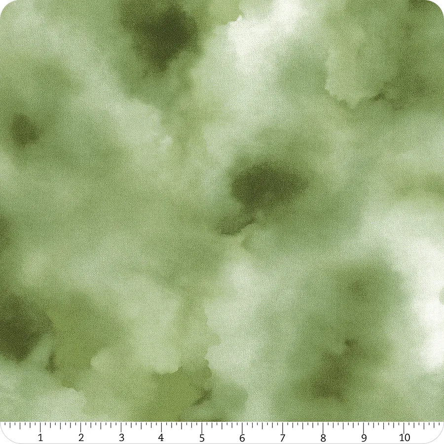 Green Watercolor 44" fabric by Wilmington, 33905-771, Blue Harmony
