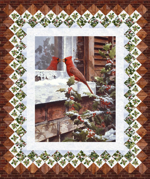 The Cardinal's Visit 36" panel by Northcott, DP24080-34