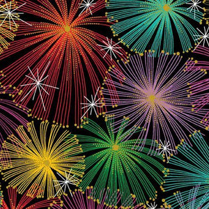 Packed Fireworks 44" fabric by Quilting Treasures, 29306-J, Light up the Sky