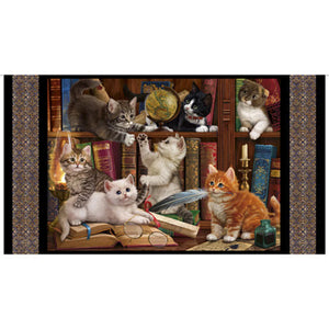 Literary Kitties panel by Quilting Treasures, 28235-J