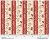 Postcard Holiday Stripe 44" fabric by P&B Textiles, POHO-04447-MU, Merry Christmas Stripe