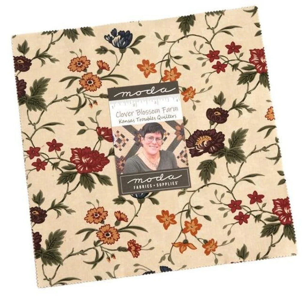 Clover Blossom Farm Layer cake (10" squares) by Moda, 9710LC, Floral