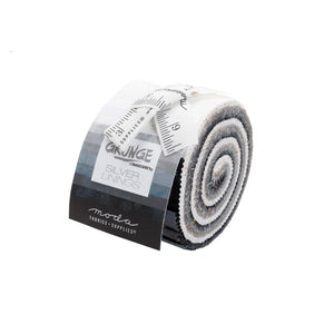 BasicGrey Grunge Basics Silver Linings Junior Jelly Roll 20 - 2.5" Strips by Moda Fabrics, 30150JJRSL