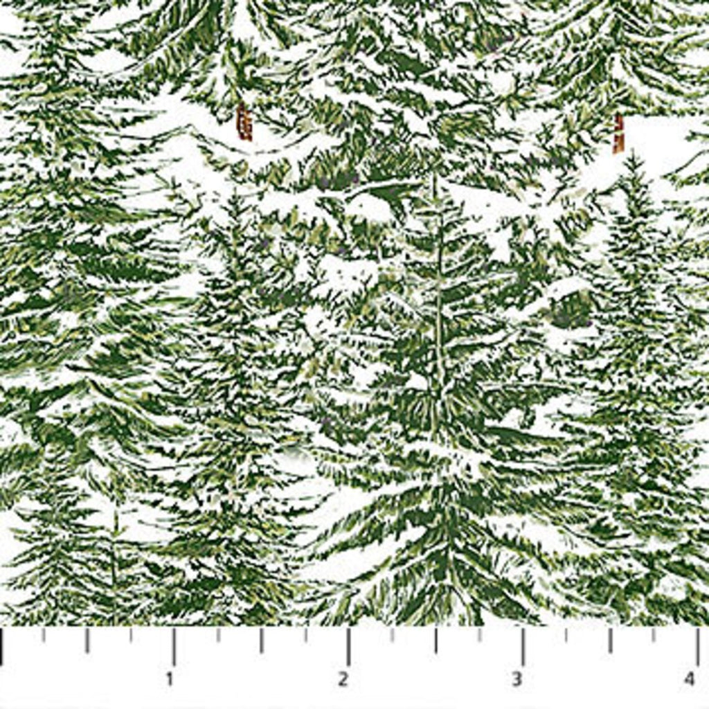 Pine Trees 44" fabric by Northcott, 24343-72, Alpine Winter