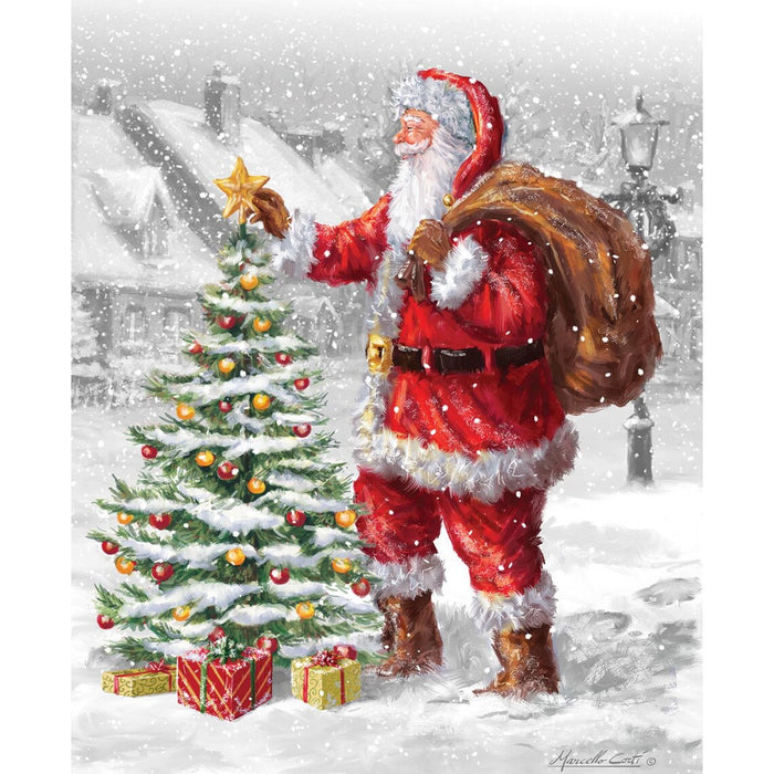 Christmas Wishes Santa's Tree 36" panel by Riley Blake, PD15041