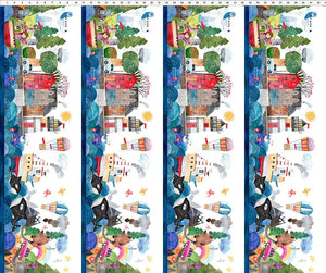 Fun Ship Border Border Stripe 44" fabric by In the Beginning, 232 SH