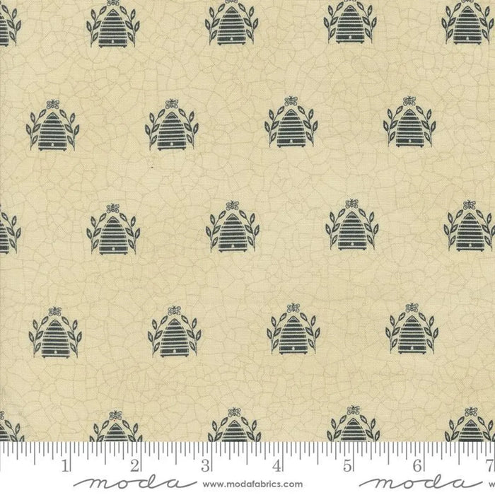 Linen Bee Hives 44" fabric by Moda, 7053 12, Bloom and Grow