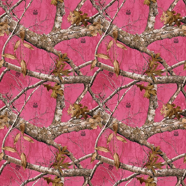 Lady Pink Realtree Camouflage 44" fabric by Print Concepts,  10348-flamingo