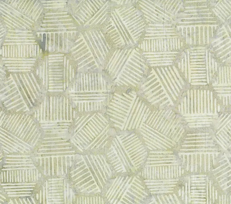 Khaki Hexies 44" batik by Northcott Banyan Batiks, 81700-77