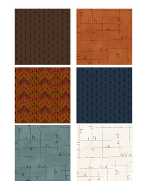 Mountain Peaks Quilt Kit with backing fabric included, measures 58" x 78"