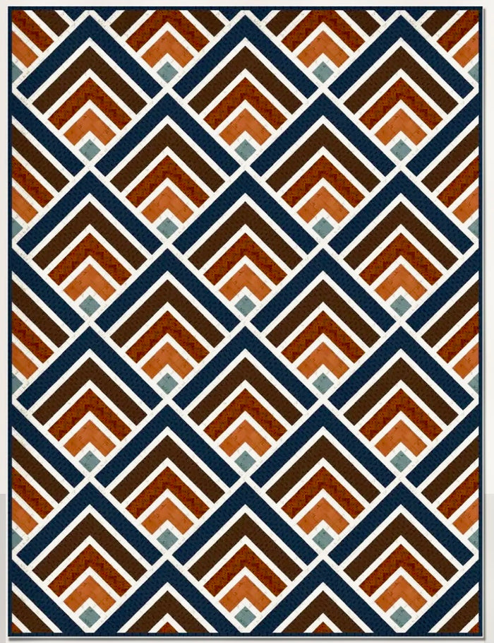Mountain Peaks Quilt Kit with backing fabric included, measures 58" x 78"
