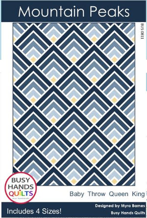 Mountain Peaks Quilt Kit with backing fabric included, measures 58" x 78"