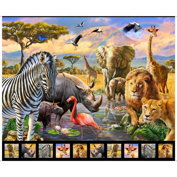 African Safari 36" Panel by Quilting Treasures, 28220-X, Artworks XVIII  Savanna