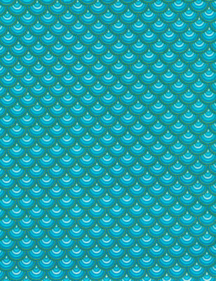 Aqua Metallic Scallops 44" fabric by Timeless Treasures, CM7316 regency
