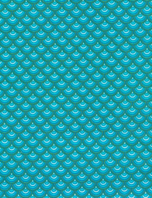 Aqua Metallic Scallops 44" fabric by Timeless Treasures, CM7316 regency