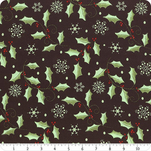 Mocha Holly 108" fabric by Riley Blake, WB12271-Mocha, Adel in Winter