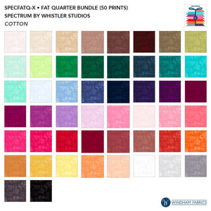 Spectrum Fat Quarter Bundle by Windham,  SpecfatQ-X, 50 pcs (18" x 21"), 12.5 yards