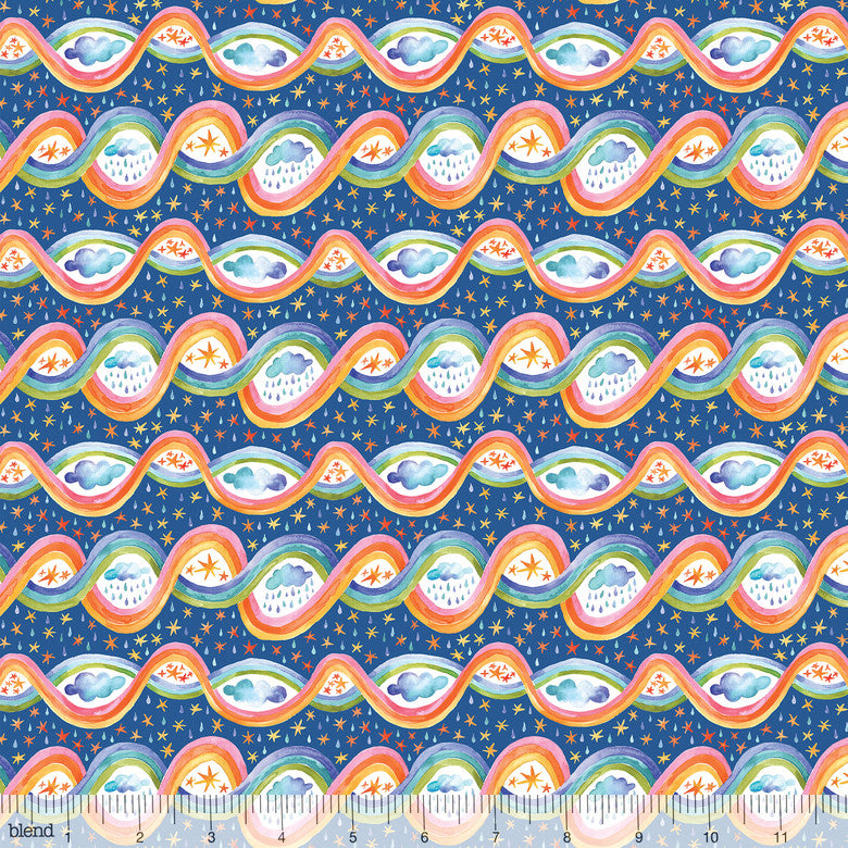 Sprinkle Twinkle Royal Blue, 44" quilt fabric, Blend Fabrics, 113.118.04.2, Happy Skies