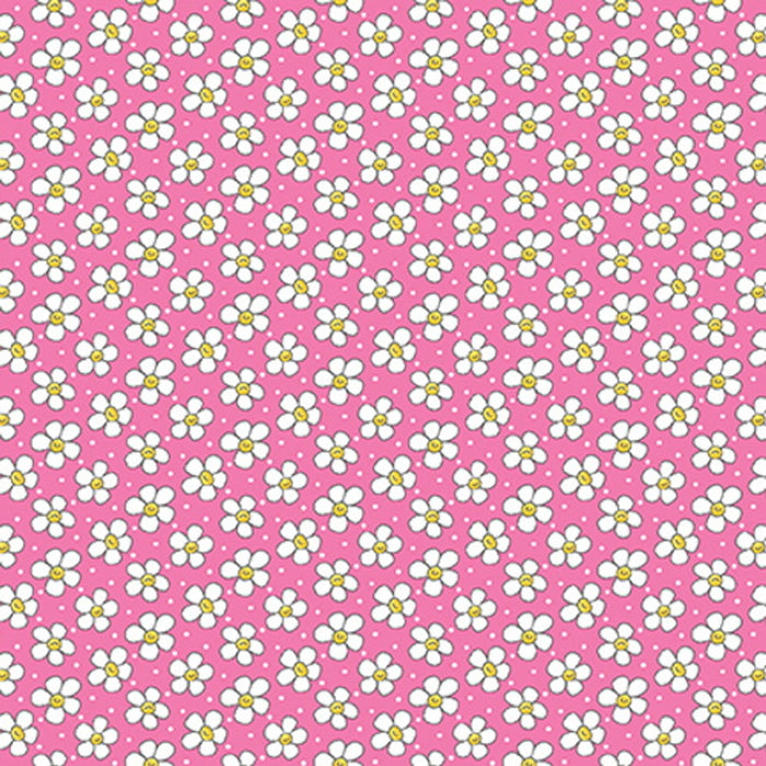 Tossed Flowers, Pink, 44" fabric by Henry Glass, 126-20, Once Upon a Time