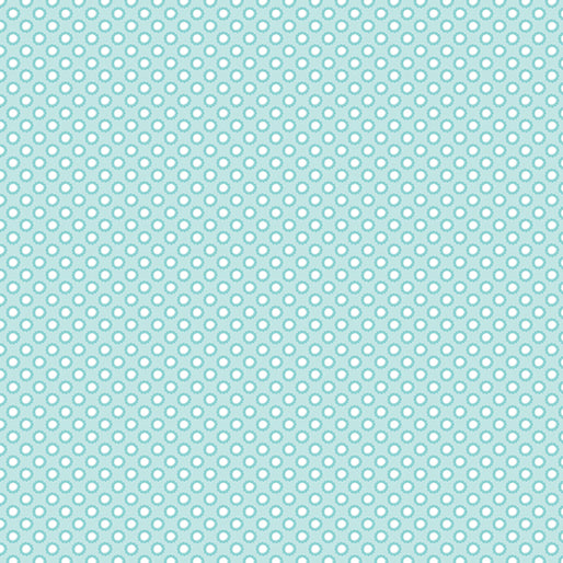 Turquoise Flower Dot 44" fabric by Benartex, 13211-04, Playhouse Pals