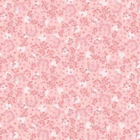 Coral Harmony Floral 108" fabric by Benartex, 13509W-26