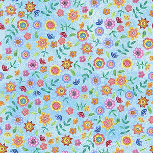 Light Blue Ditzy Floral 44" fabric by Blank Quilting, 1693-70, Loca Linda II