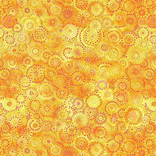 Orange Circle Texture 44" fabric by Blank Quilting, 1699-33, Loca Linda II