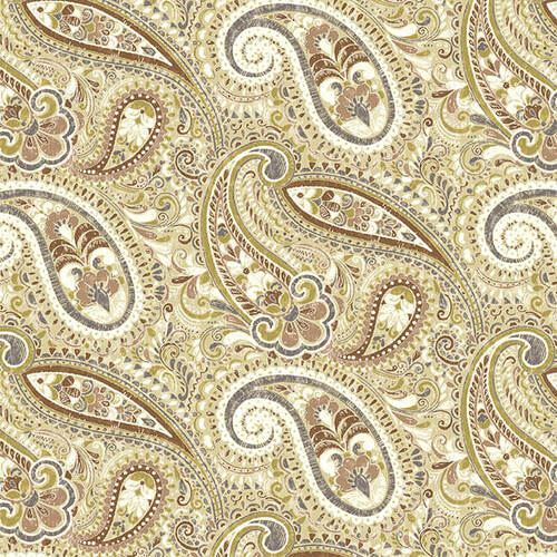 Tan Paisley 108" fabric by Blank Quilting, 1738-41, Shelby