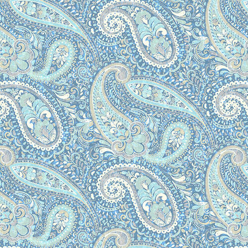 Light Blue Paisley 108" fabric by Blank Quilting, 1738-70