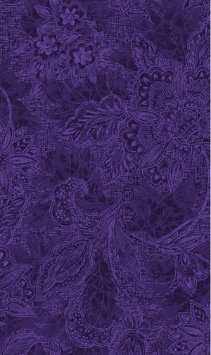 Purple Floral 118" fabric by Oasis Fabrics, 18-30809, Shadows