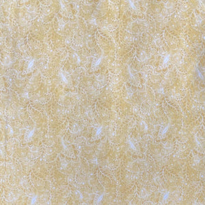 Yellow Floral and Vines 118" fabric by Oasis Fabrics, 18-40110 Classic