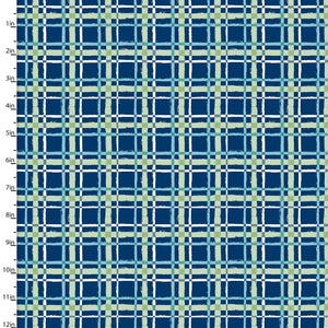 Forest Friends Navy Plaid 44" fabric by 3 wishes, 18678-navy