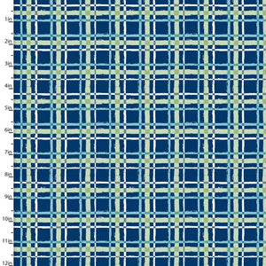 Forest Friends Navy Plaid 44" fabric by 3 wishes, 18678-navy