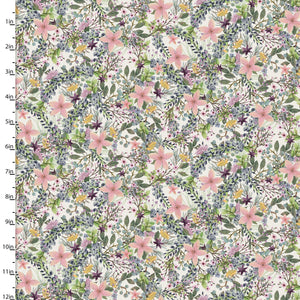 Touch of Spring Flowers 44" fabric by 3 wishes, 18749-mlt