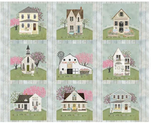 Touch of Spring Houses / Dwellings 36" Panel by 3 wishes, 18751-Pnl
