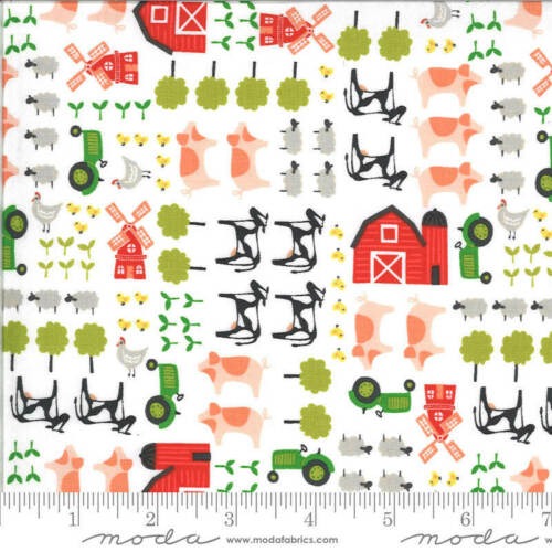 Mini Farmstead Print On the Farm 44" fabric by Moda, 20701 11